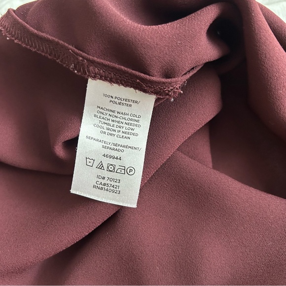 Loft Outlet Burgundy Flowy Sleeved Blouse - Picture 6 of 6